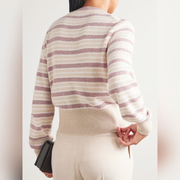 LORO PIANA Striped cashmere cardigan - Picture 2 of 10